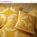 SALE - 13x13 - native quilt pillow - maize / dijon yellow