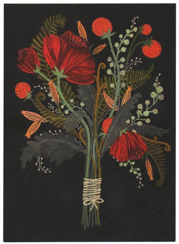 bouquet card