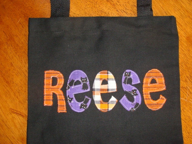 Large Personalized Halloween Tote (13.5" x 13.5" x 3.5")