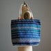 1980s ETHNIC ORNAMENT woven beach tote