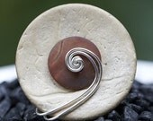 Coconut and Bronze Shell Button Ring