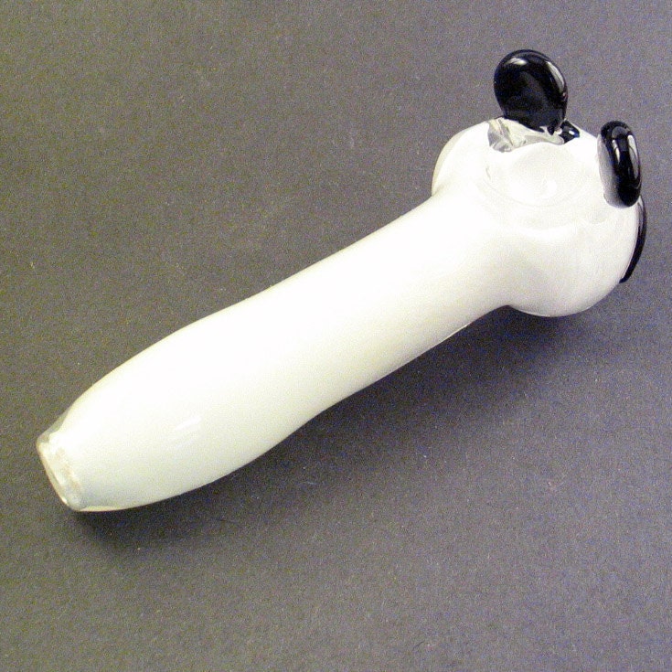 Glass Pipe - Panda Puffer - MADE TO ORDER - Hedcraft Glassworks-