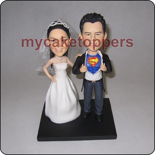 Superman custom wedding cake topper