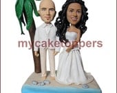 Custom Sculpted wedding Cake Topper  Figurine personalized wedding cake topper unique cake topper customzied cake topper