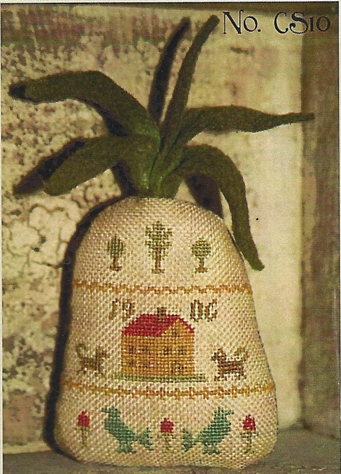 Primitive Folk Art Cross Stitch Pattern by
