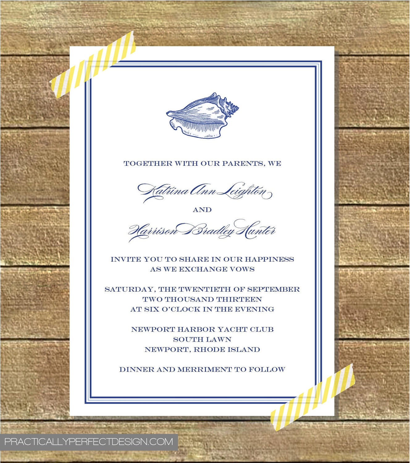 Shell Wedding Invite