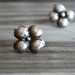 1940s Earrings / Sterling Silver Flower Clip Earrings / Primrose Blossom