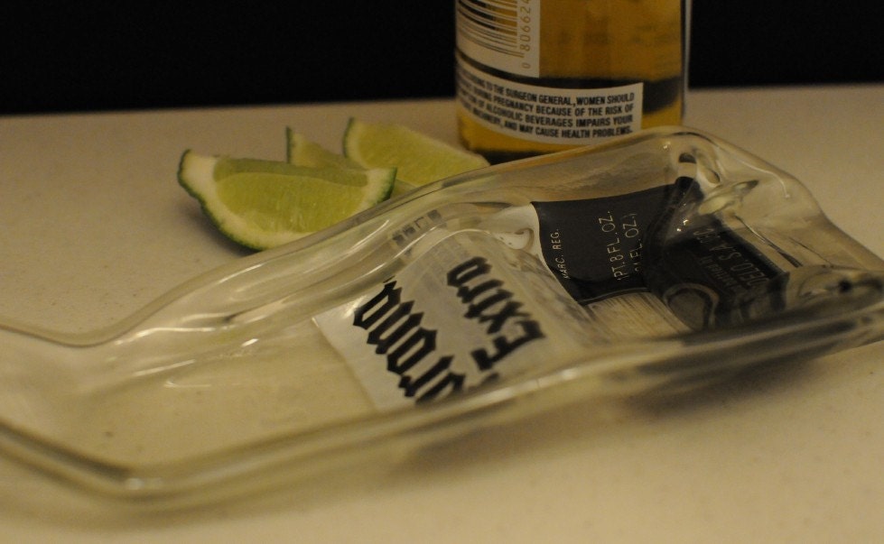 Sustainable Style Snacking at Beer O'Clock Recycled XL Corona Beer Bottle Plate/Dish