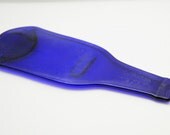 Recycled Bud Light Platinum Unique Blue Glass Spoon Rest