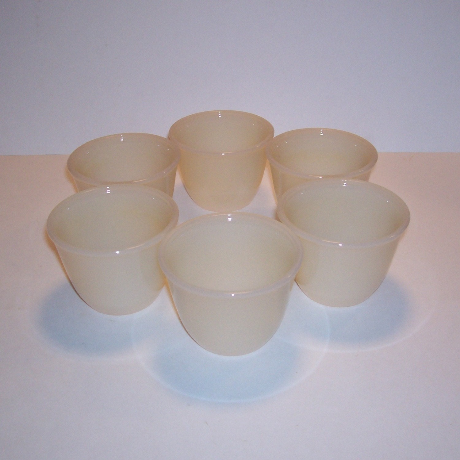 Vintage 1940s Fire King Custard Cups Set of 6 by BarnFlyVintage