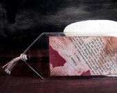 Pride and Prejudice Romantic Art Bookmark in Soft Pink. Mauve, and Dark Rose -  No. 3 in a Series Cyber Monday Etsy