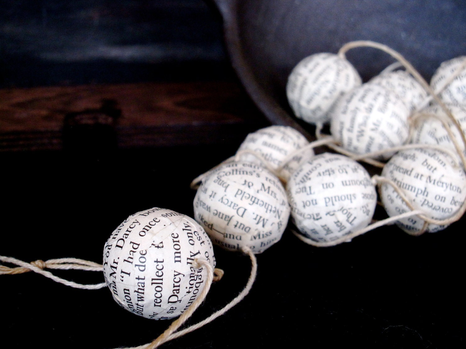 Bibliophile Garland - Pride and Prejudice Ball Garland - Romantic Literary Home Decor Party Wedding Decoration from Recycled Book