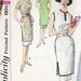 Chic Vintage 60s Slim Mod Sheath Dress Pattern With Rolled Collar Option Bust 34 Size 14 Simplicity 3349