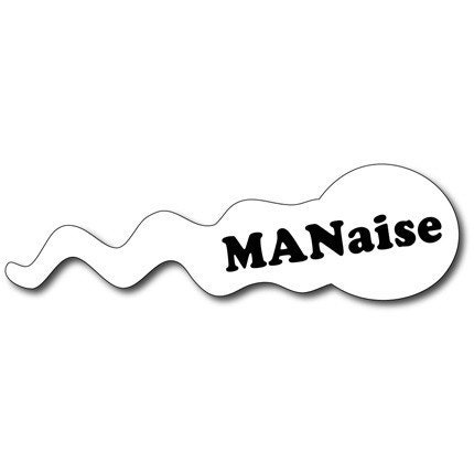 MANaise Wiggly Sperm Vinyl Bumper Sticker