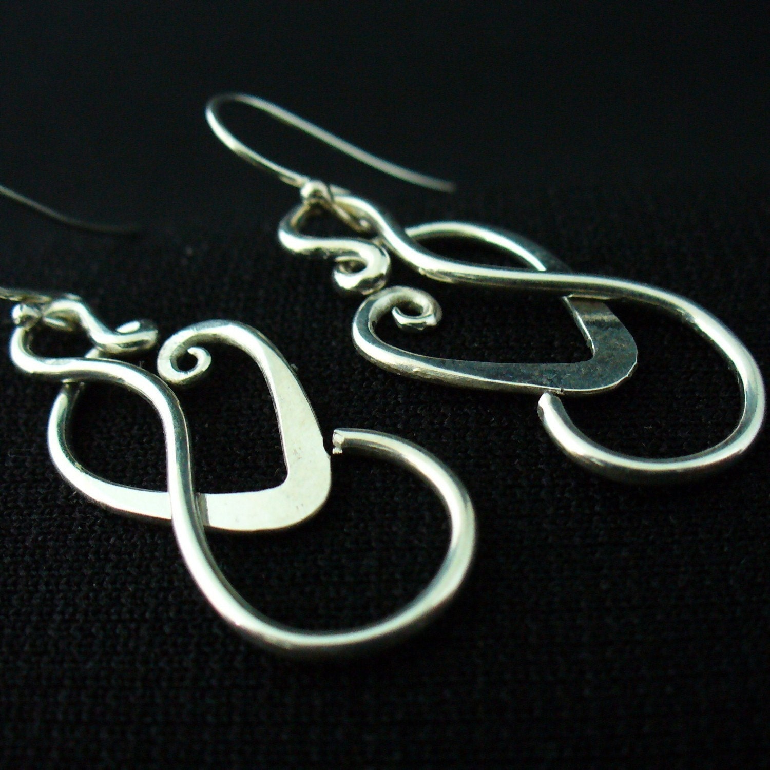 Handmade Sterling Silver Twisted Wire Earrings