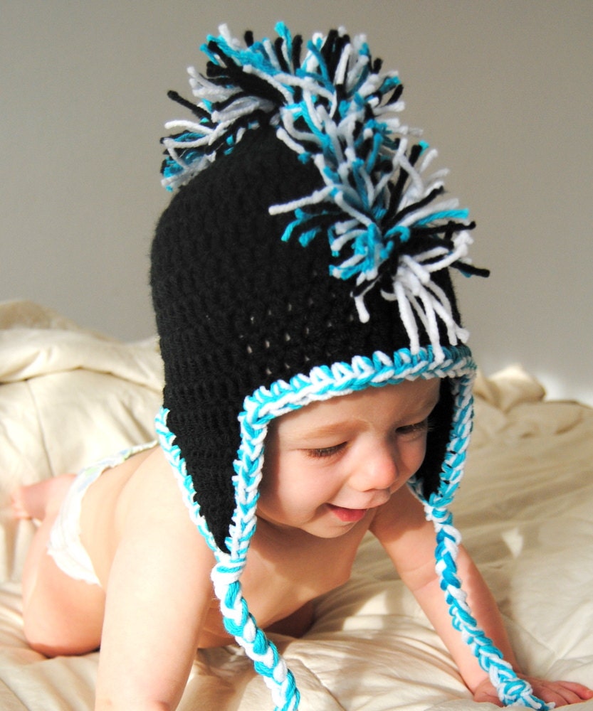 PDF Pattern Crochet Little Rocker Mohawk Hat with Permission to Sell What You Make