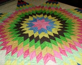 Lone Star Pattern Patchwork Queen Quilt