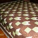 Retro Pattern Brown and Green Patchwork Quilt