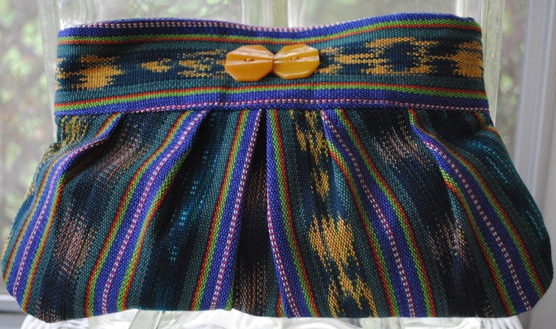 Guatemalan Ikat clutch purse
