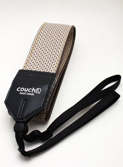 80's Mercedes Camera Strap - Brown and Beige Vintage Deadstock Vinyl