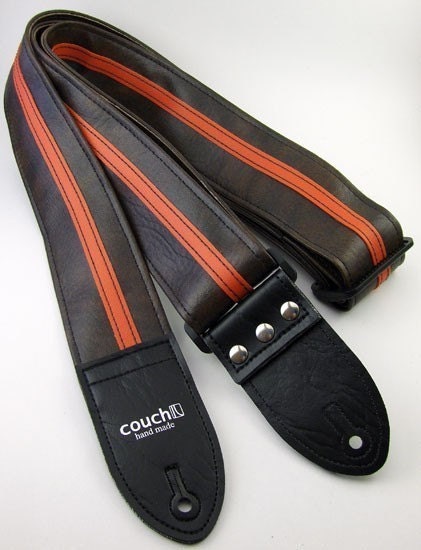 Brown and Orange Racer X Guitar Strap - Vegan - Plenty of other colors to choose from