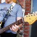 I am 8-bit Guitar Strap - Couch Artist Series - Black and White