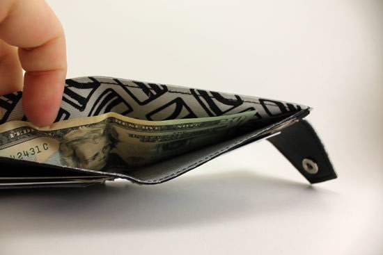 Chevron Grey 1960 GMC Truck Bench Wallet - Vegan