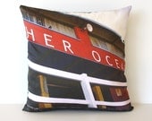 Cushion cover, decorative pillow, throw cushionMEREWETHER OCEAN baths, Newcastle, Australia - organic cotton cushion cover