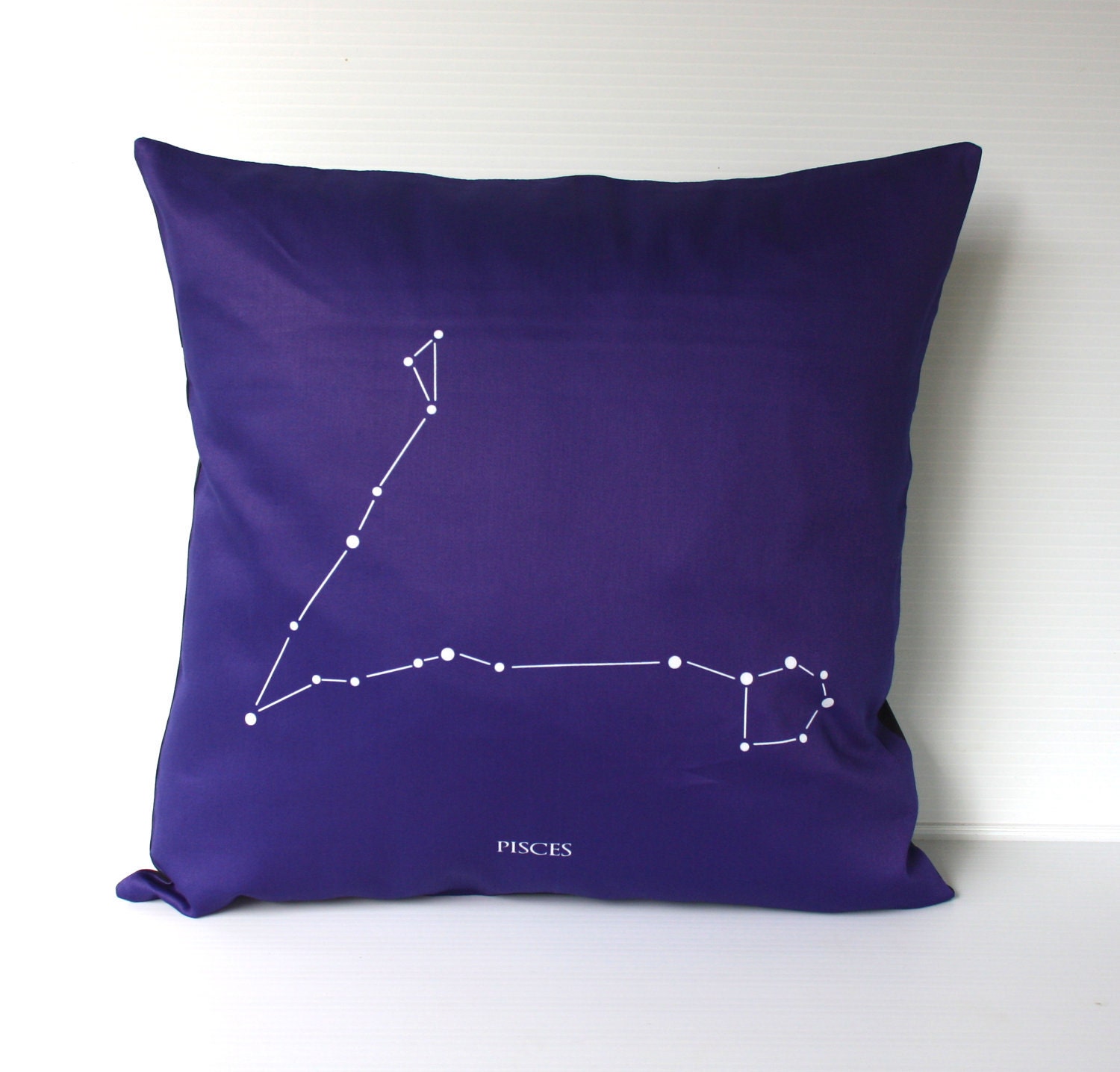 PISCES zodiac cushion, astrology decorative pillow eco friendly organic cotton cushion cover, pillow, 16", 41cms