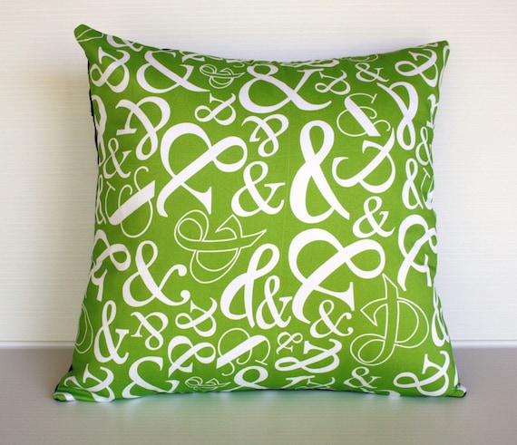 Organic cotton Ampersand typography cushion cover pillow