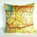 Decorative Throw pillow map pillow cover, cushion WASHINGTON STATE pillow cover,organic cotton map cushion cover, 16 inch 41cm