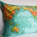 FLOOR CUSHION WORLD map cushion, gant organic cotton cushion cover, bean bag, world map cushion, pillow 86cm/34inches x 61cm/ 24 inches .