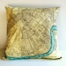 NEW ORLEANS map cushion cover, map pillow cover, 16inch, 41cm , organic cotton