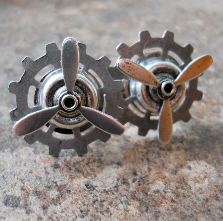 Steampunk Aviator Cuff Links