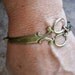 Dressmaker Scissors Bracelet in Brass by Enchanted Lockets