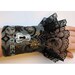Steampunk Wrist Cuff, Watch Movement, Keyhole, Gears, Brown, Teal, Neo Victorian by LadySteam13 on Etsy