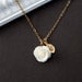 Cream Rose Personalized Gold Necklace " Sweet Little Rose II ", Birthday, Friendship, Anniversary gift
