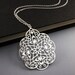 Filigree Silver Necklace - perfect everyday look, friend's gift (WN23)