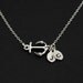 Personalized Jewelry. Silver Anchor Necklace, Bridal Party.Sideways Anchor. Bridesmaid Necklace. Weddings., Couple Initial Jewelry. Marine.