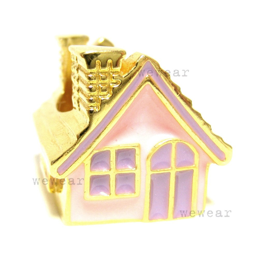 Full House Ring 24K Gold plated brass (Pastel Pink-Purple)