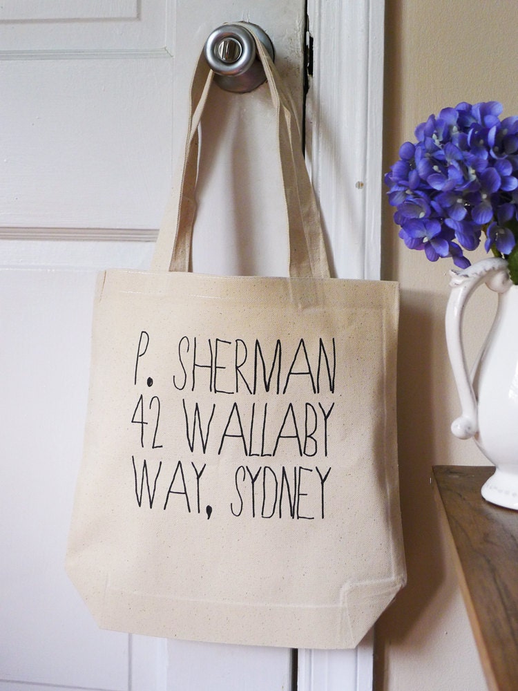 P. Sherman, Finding Nemo tote, disney pixar tote bag, Finding nemo, P. Sherman