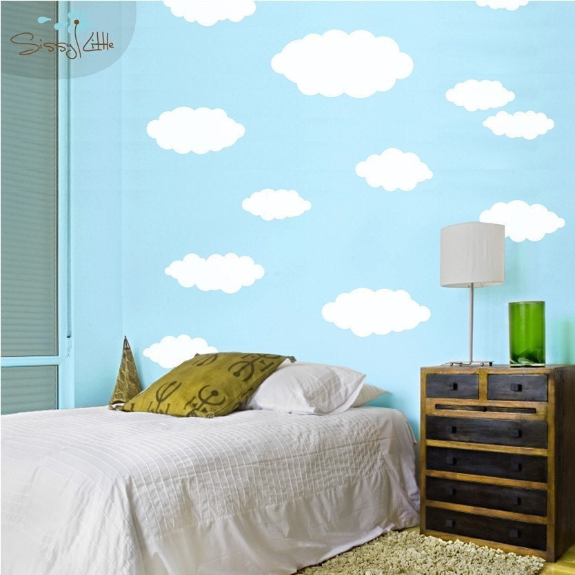 Happy Little Clouds - Vinyl Wall Decals
