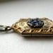 SALE Vintage Locket Blue Stone Flower 1940s