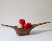 Vintage Rustic Wood Bowl - Sculptural Design