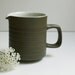 Vintage Denby Pottery Creamer / Olive Green / Chevron/Camelot Pattern