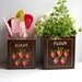 Vintage Wood Canisters with Strawberry Motif - Woodcrest by Styson Made in Japan