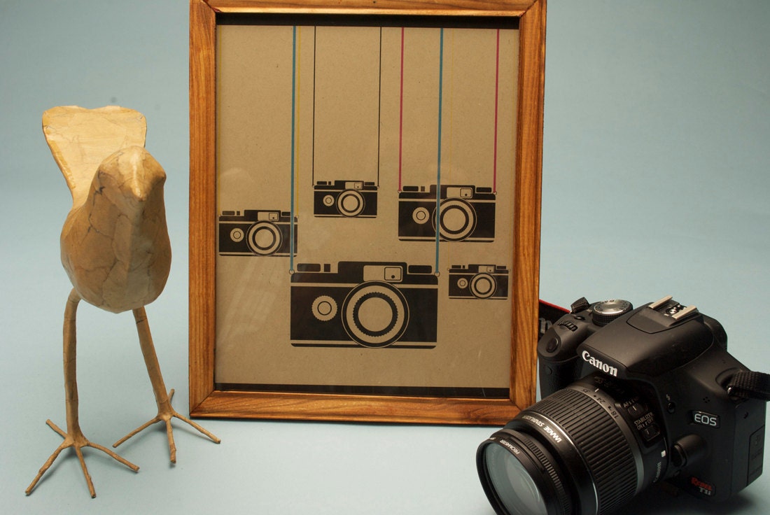 SLR Camera Print CMYK on Kraft 8x10