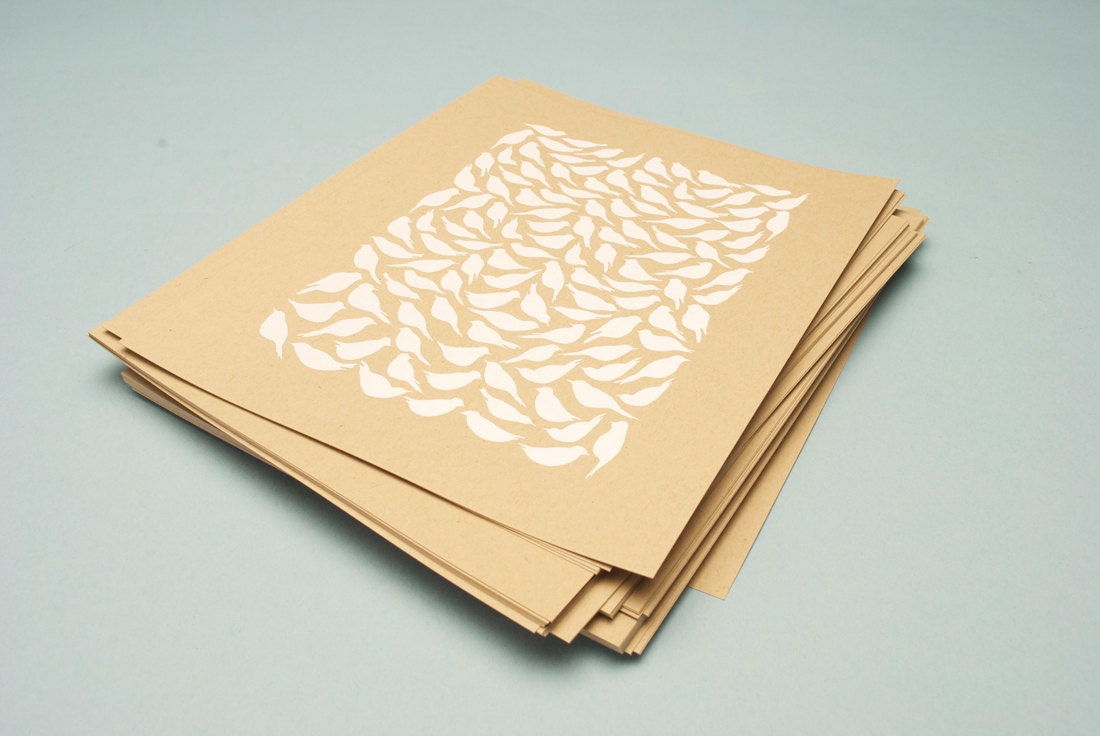 White Birds Hand-Pulled Screenprint Limited Edition
