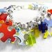 Reserved for Jennifer, Autism Awareness Puzzle Bracelet