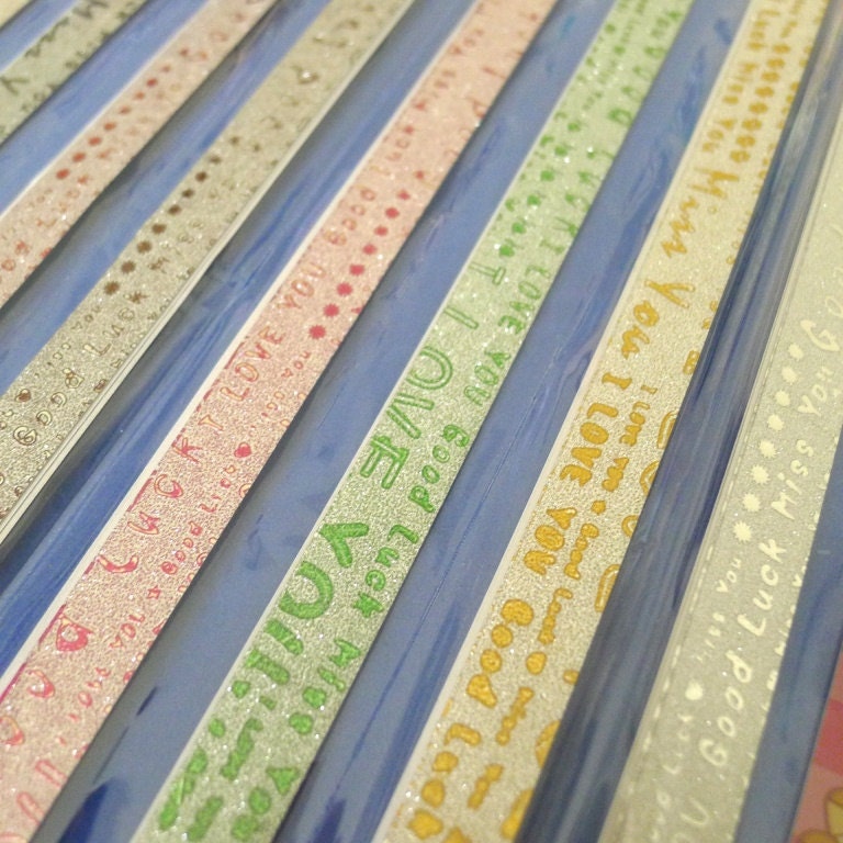 Secret Message - Magical Star Dust Origami Lucky Star Paper Strips - pack of 40 strips